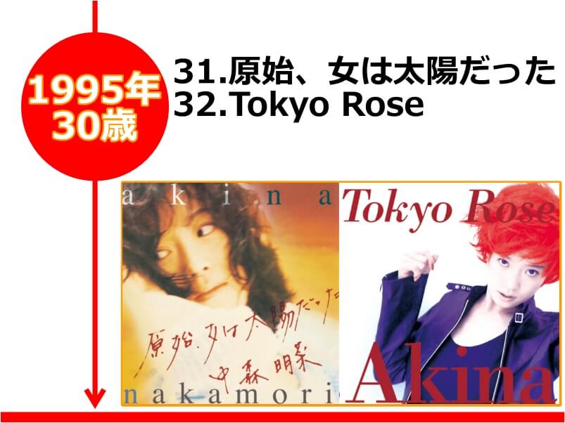 中森明菜さんが30歳の時にリリースされた「原始、女は太陽だった/Tokyo Rose」