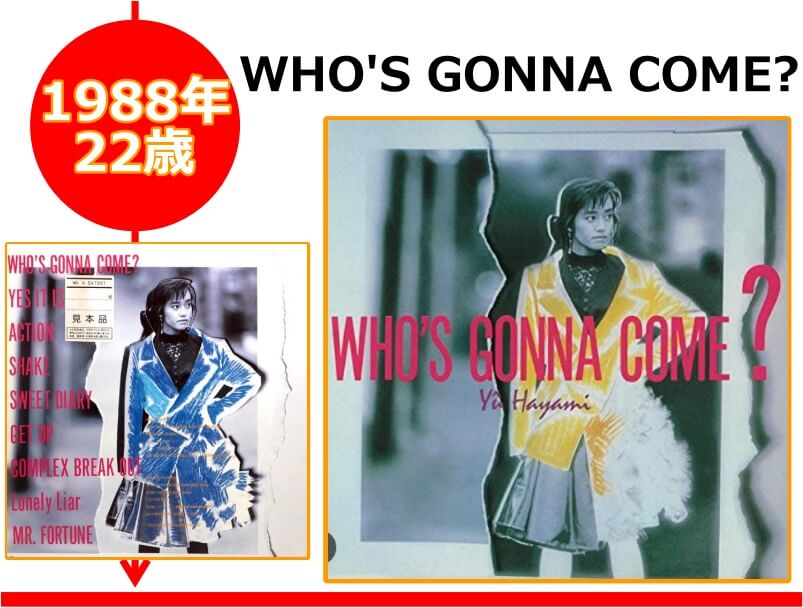 早見優さんが22歳の時にリリースされたアルバム「WHO'S GONNA COME?」