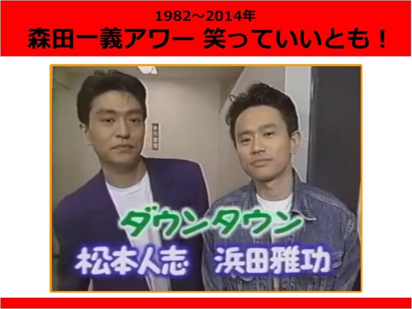 浜田雅功さんが若い頃に出演していた人気番組「森田一義アワー　笑っていいとも！」